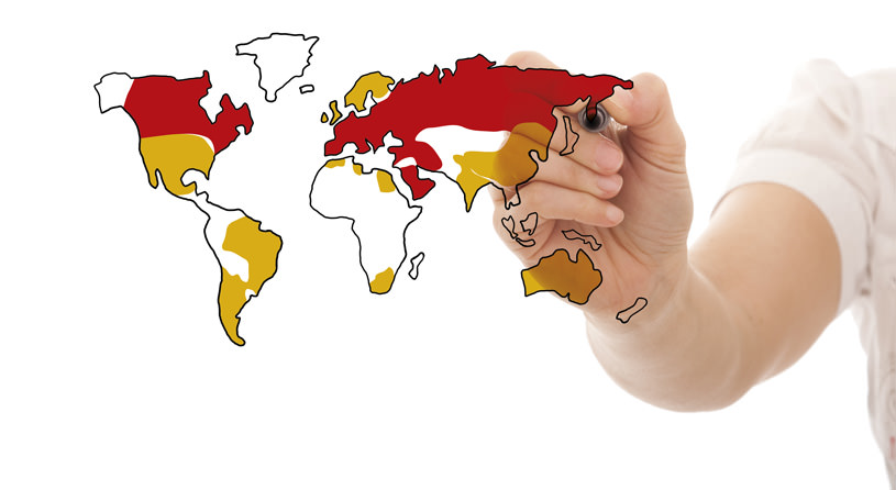 organizzazione globale alfa solare canada russia europa medio oriente sud america cina sud africa marocco australia india